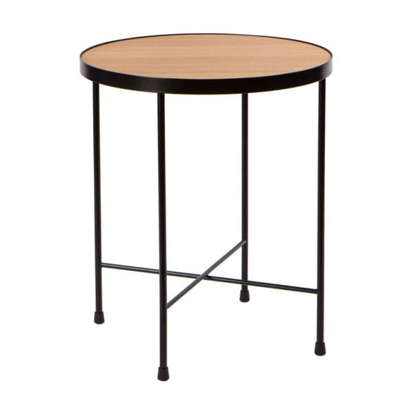 Odkládací stolek s deskou z dubového dřeva Nørdifra Oak, ⌀ 43 cm