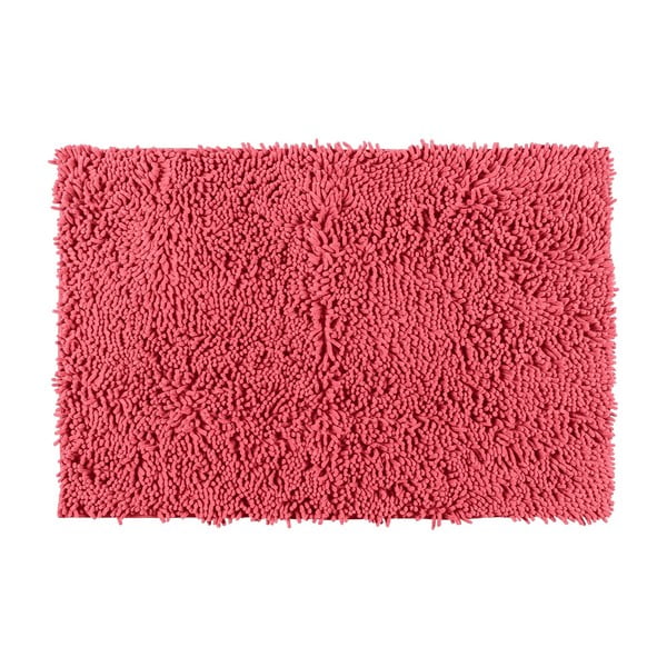 Korálově červená koupelnová předložka Wenko Coral, 80 x 50 cm