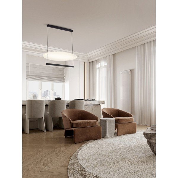 Bílé/matně černé hliníkové LED stmívatelné závěsné svítidlo ø 80 cm Diona – Nova Luce-image-1