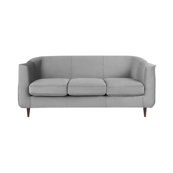 Šedá sametová pohovka Kooko Home Glam, 175 cm