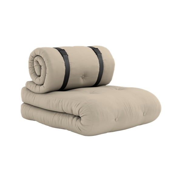 Béžové rozkládací křeslo vhodné do exteriéru Karup Design Design OUT™ Buckle Up Beige