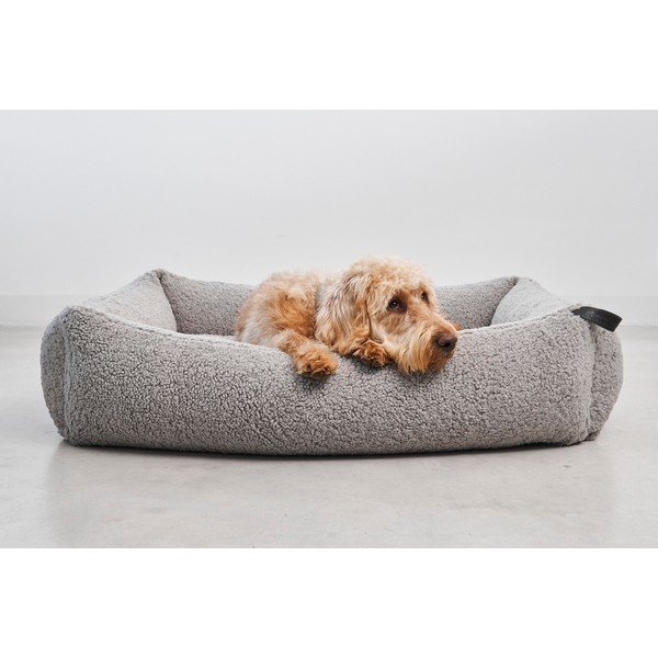 Šedý pelíšek pro psa z materiálu bouclé 65x80 cm Senso Pebble S/M – MiaCara-image-2