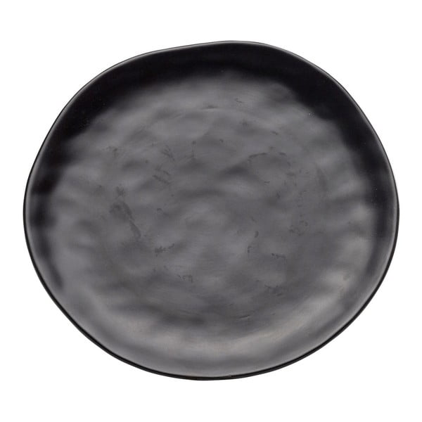 Černý kameninový talíř Kare Design Organic Black, ⌀ 26 cm