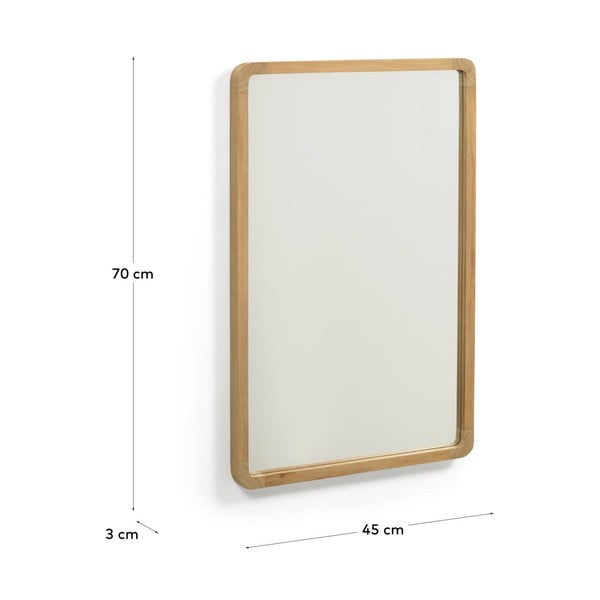 Nástěnné zrcadlo s dřevěným rámem 45x70 cm Shamel – Kave Home-image-4