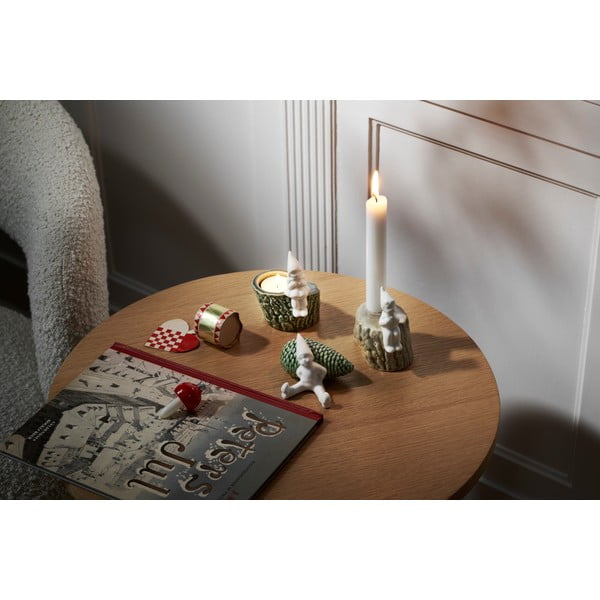 Vánoční svícen z porcelánu a kameniny Kähler Design Christmas Tales, délka 8,5 cm-image-1