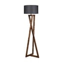 Černá/hnědá stojací lampa s textilním stínidlem (výška 149 cm) Maçka – Opviq lights