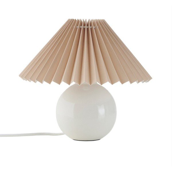 Béžová/krémová látková stolní lampa (výška 22 cm) Mimmi – Ellos Home