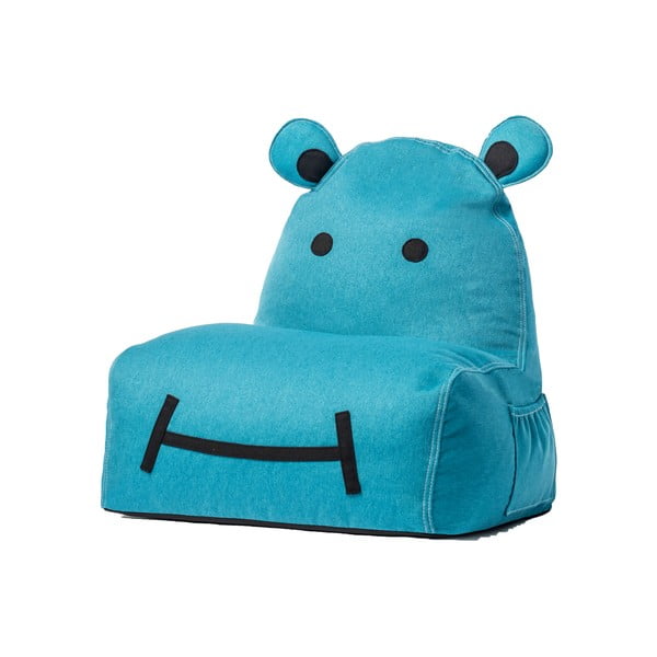 Modrý dětský sedací vak The Brooklyn Kids Hippo