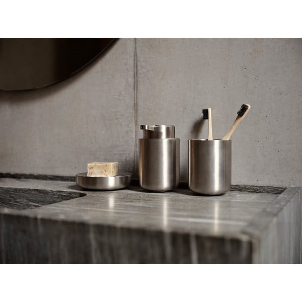 Dávkovač mýdla z nerezové oceli v matně stříbrné barvě 250 ml Ume Steel – Zone-image-1