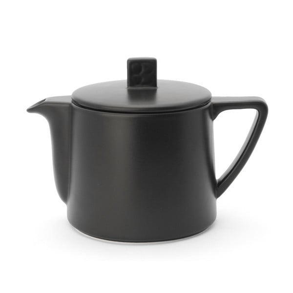 Černá keramická konvice se sítkem na sypaný čaj Bredemeijer Lund, 500 ml