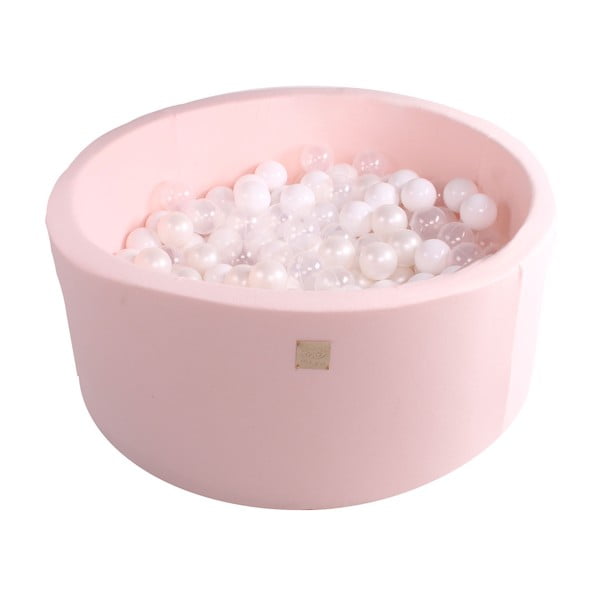 Růžový dětský bazének s 300 kuličkami MeowBaby Pearls, ø 90 x 40 cm