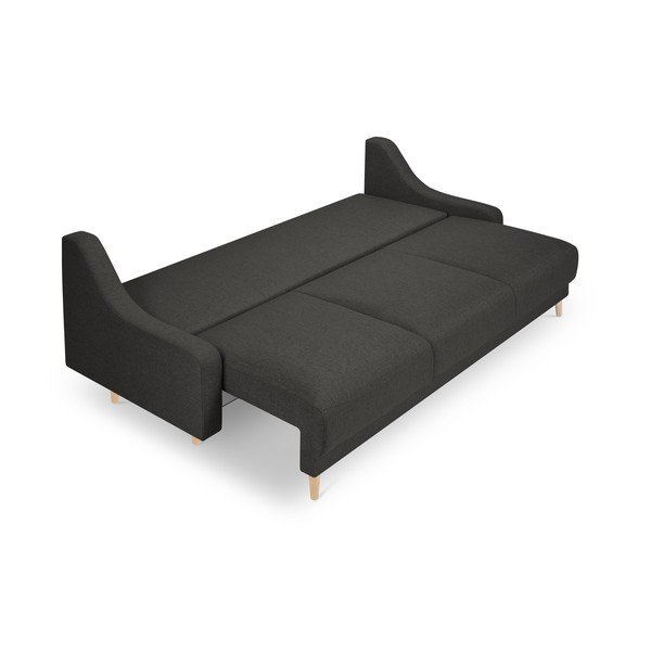 Tmavě šedá rozkládací pohovka s úložním prostorem Mazzini Sofas Freesia-image-4