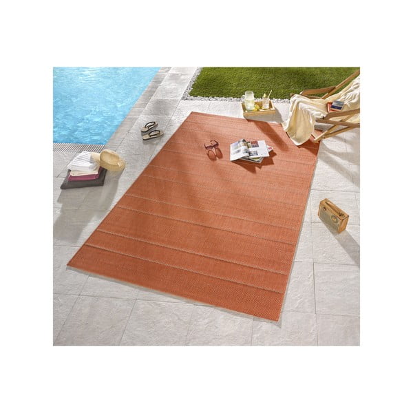 Koberec vhodný i na ven Sunshine 80x150 cm, terakota-image-1