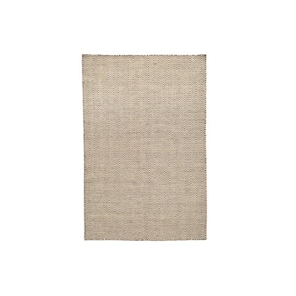 Ručně tkaný koberec Brown and White Kilim, 153x216 cm