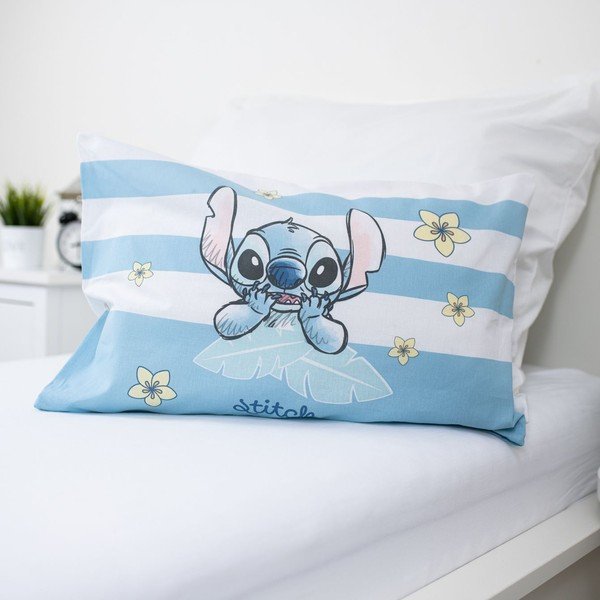 Světle modré bavlněné dětské povlečení do postýlky 100x135 cm Lilo & Stitch "Tropical Hugs" – Jerry Fabrics-image-2