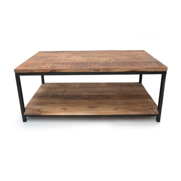 Černý konferenční stolek s deskou z mangového dřeva LABEL51 Vintage XXL