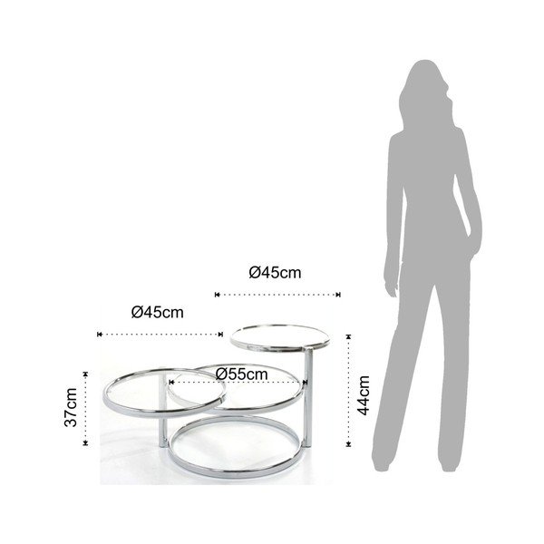 Stolek s variabilními odkládacími plochami Tomasucci Three Rings-image-1