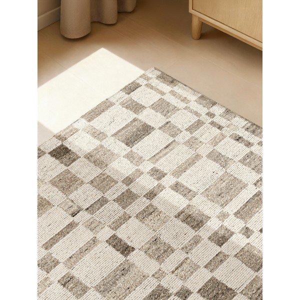 Krémový ručně tkaný vlněný koberec 200x300 cm Boho 1.0 Structa – Vikosa-image-3