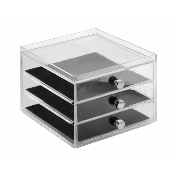 Organizér se 3 zásuvkami InterDesign Serwa, výška 12,5 cm
