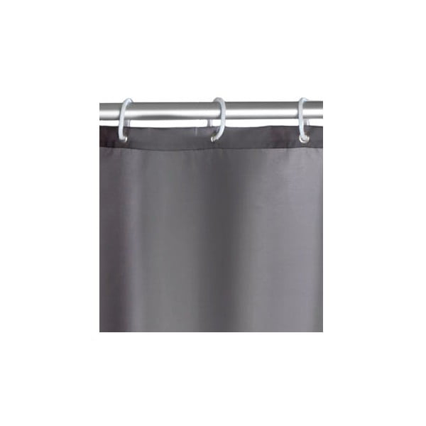 Šedý sprchový závěs s protiplísňovou povrchovou úpravou Wenko, 180 x 200 cm-image-2