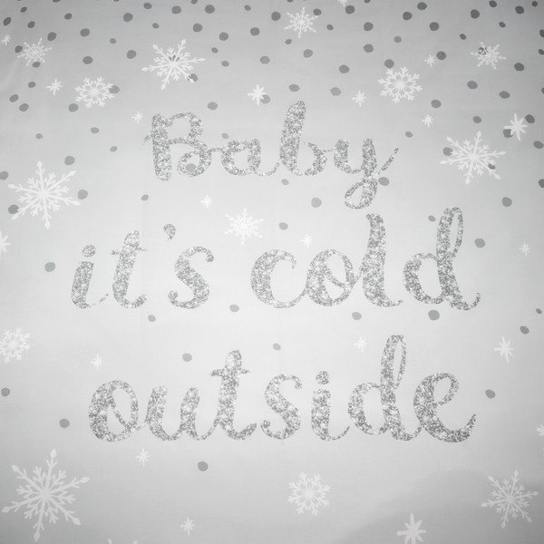 Bílo-světle šedé povlečení na jednolůžko 135x200 cm Baby It's Cold Outside – Catherine Lansfield-image-4