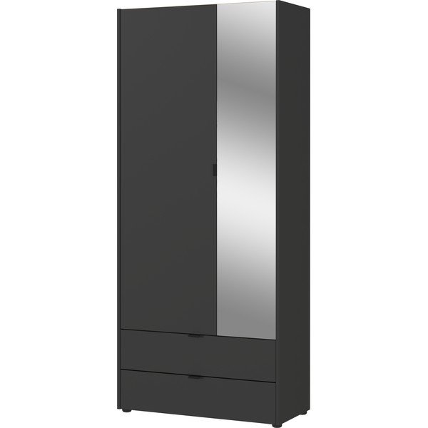 Antracitová šatní skříň se zrcadlem 84x196 cm Tuscon – Germania-image-2