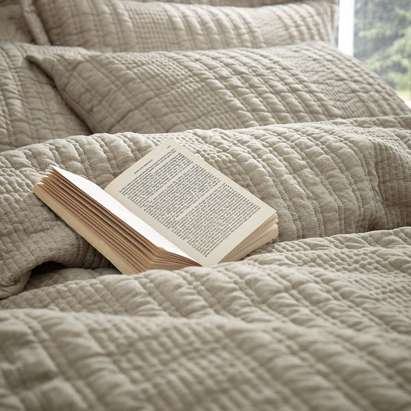 Béžové povlečení na dvoulůžko/prodloužené 230x220 cm Tamba Stripe – Pineapple Elephant-image-4