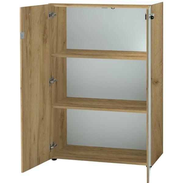Bílá přírodní skříňka v dekoru dubu 80x120 cm Monteria – Germania-image-4
