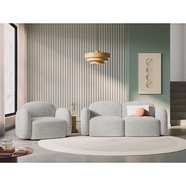 Světle šedé křeslo Blair – Micadoni Home-image-1