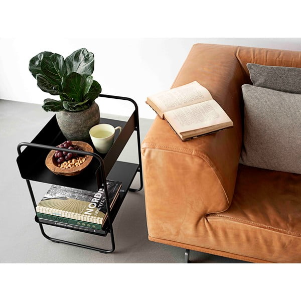 Černý kovový konzolový stolek 36x48 cm A-Console – Zone-image-3
