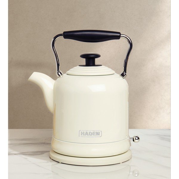 Krémová rychlovarná konvice z nerezové oceli 1,5 l Highclere – Haden-image-1
