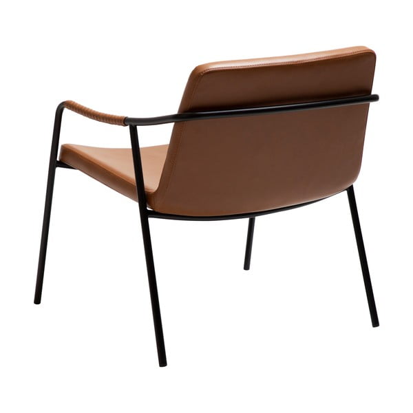Hnědé křeslo z imitace kůže Boto – DAN-FORM Denmark-image-4