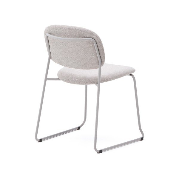 Béžová kovová stohovatelná jídelní židle Meli – Kave Home-image-4