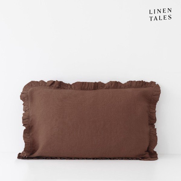 Lněný povlak na polštář 50x60 cm Chocolate – Linen Tales