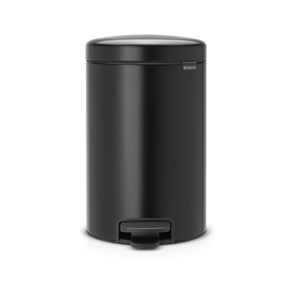 Matně černý nášlapný ocelový odpadkový koš 12 l NewIcon – Brabantia