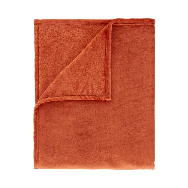 Oranžová deka z mikroplyše 130x170 cm Raschel Velvet – Catherine Lansfield
