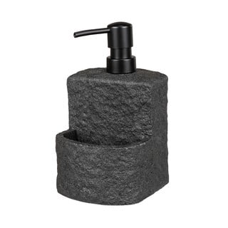 Černý dávkovač mýdla z polyresinu 0.38 l - Wenko