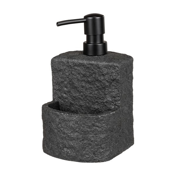 Černý dávkovač mýdla z polyresinu 0.38 l - Wenko