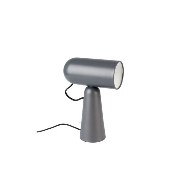 Šedá stolní lampa s kovovým stínidlem (výška 26,5 cm) Vesper – White Label