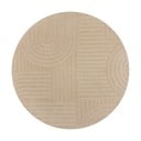 Béžový vlněný kulatý koberec ø 160 cm Zen Garden - Flair Rugs