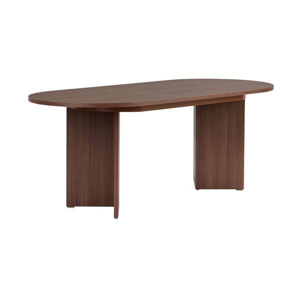 Rozkládací jídelní stůl s přídavnou deskou v dekoru ořechu 90x160 cm Sorell – Kalune Design-image-4
