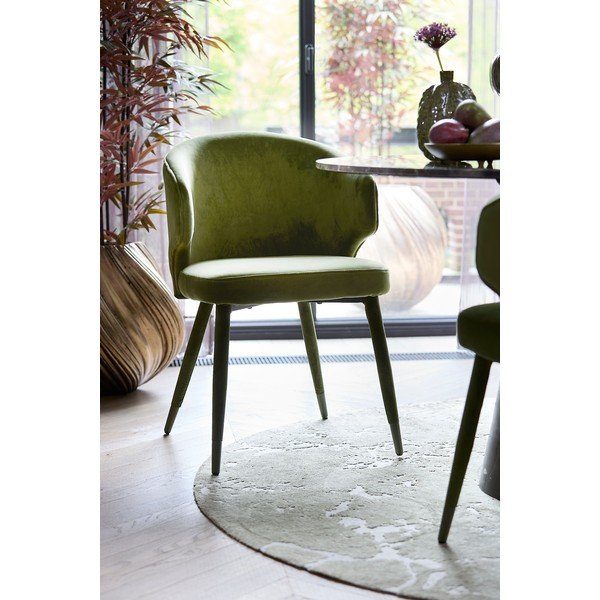 Zelená čalouněná jídelní křesla v sadě 2 ks Kosaka – Light & Living-image-1