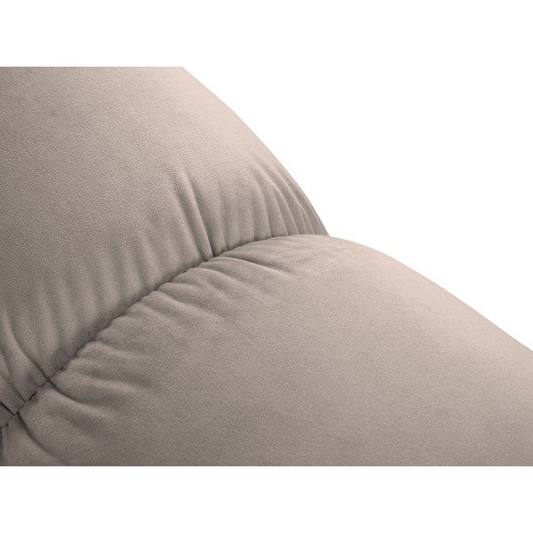 Světle hnědá sametová modulární podnožka Bellis – Micadoni -image-1