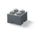 Dětský tmavě šedý úložný box LEGO® Square