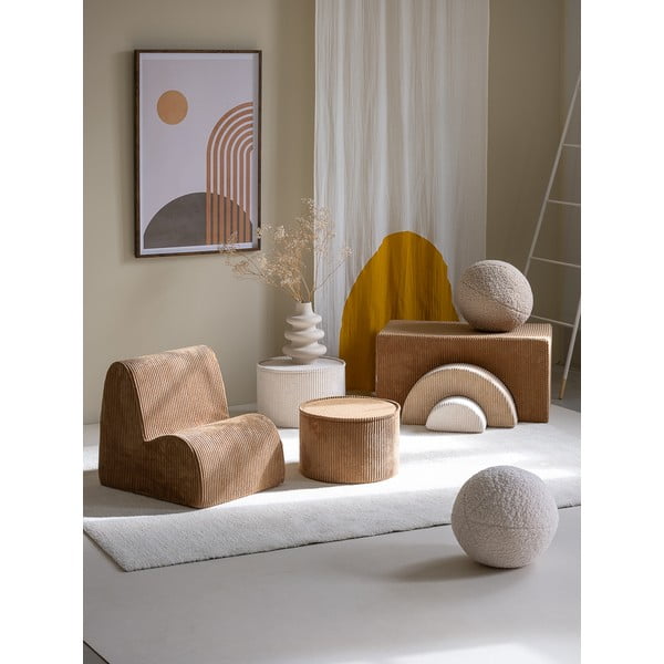 Hnědé manšestrové dětské křesílko Cloud – Wigiwama-image-1