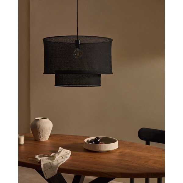 Černé stínidlo ø 60 cm Mariela – Kave Home-image-1