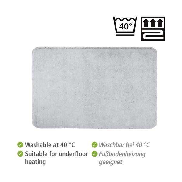 Světle šedá textilní koupelnová předložka 50x80 cm Saravan – Wenko-image-4