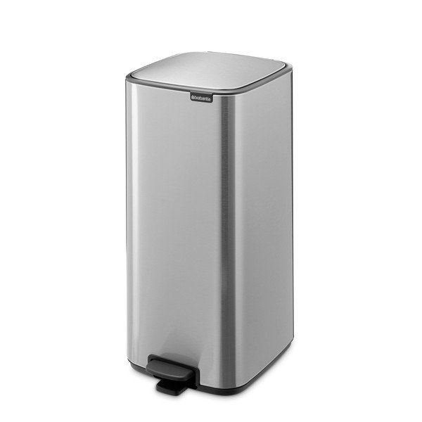 Nášlapný ocelový odpadkový koš v matně stříbrné barvě 30 l Bo – Brabantia