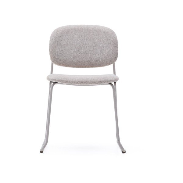 Béžová kovová stohovatelná jídelní židle Meli – Kave Home-image-2