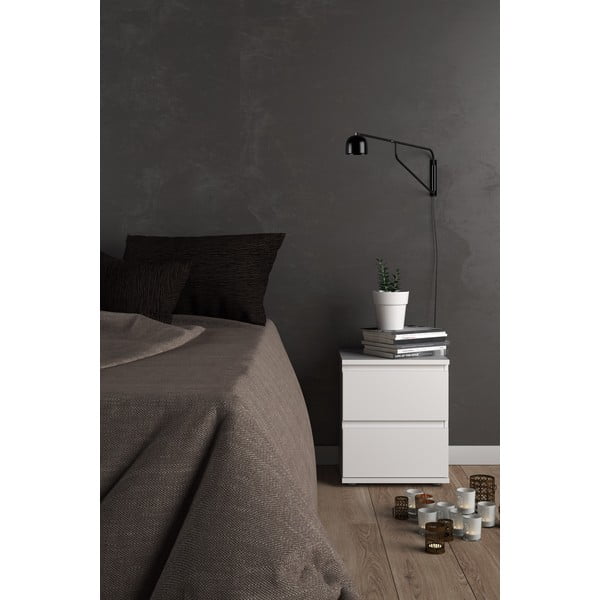 Bílý noční stolek Nova – Tvilum-image-1